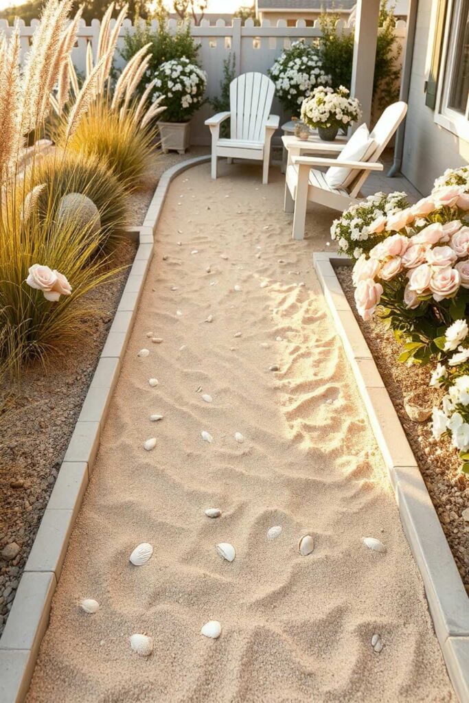 Beach-Themed Sand Pathways