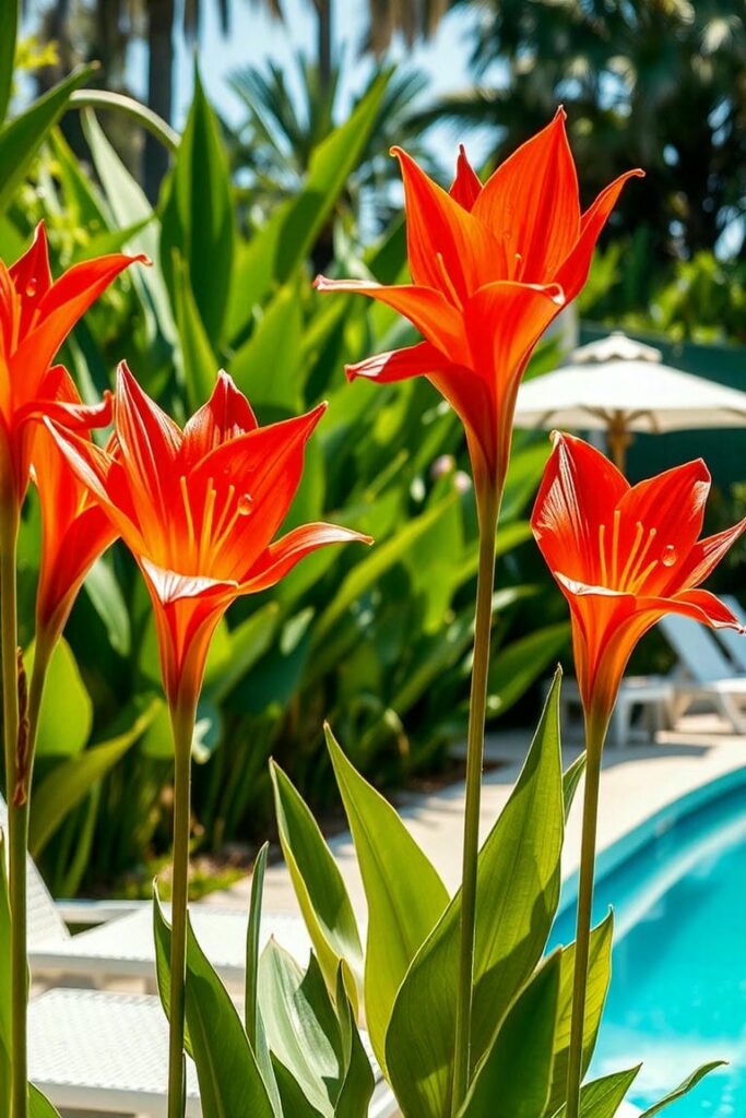 Canna Lilies for pool