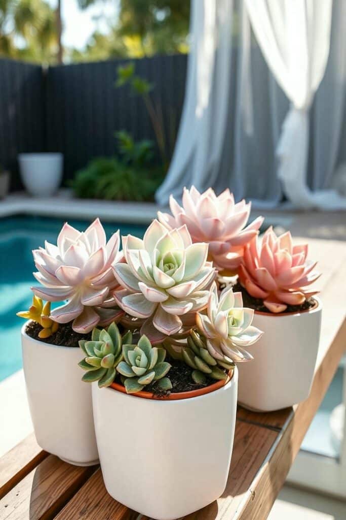 Echeveria for pool