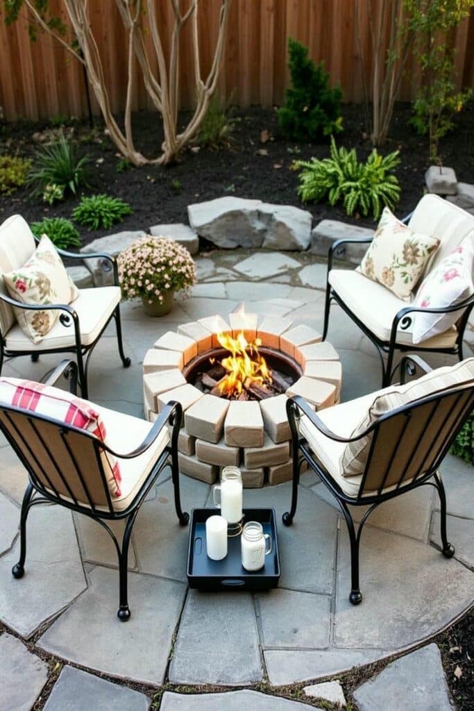 backyard patio fire pit