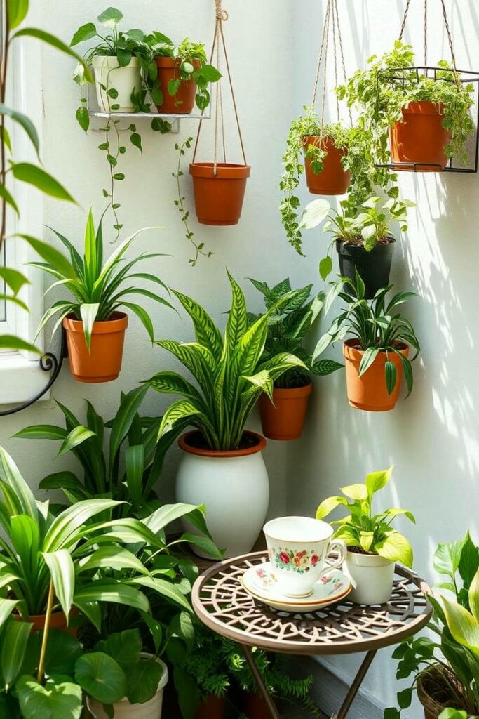 backyard patio greenery