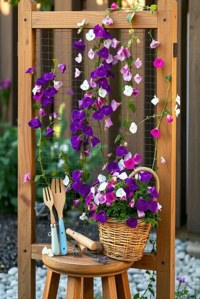chicken wire and plants