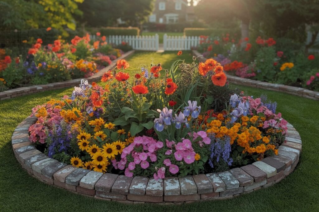 circular flower bed