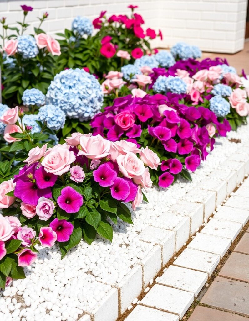 flower bed mulch white