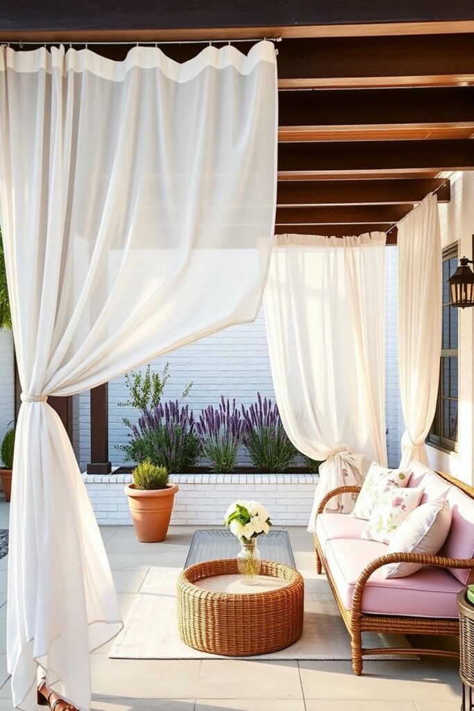 hanging curtains
