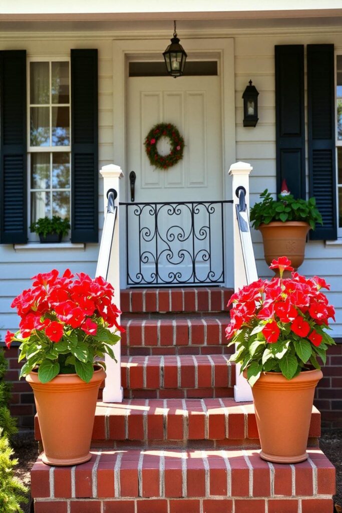 potted Geraniums