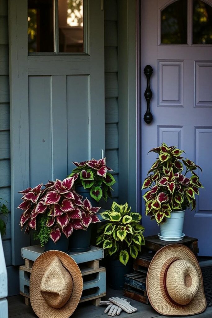 potted coleus