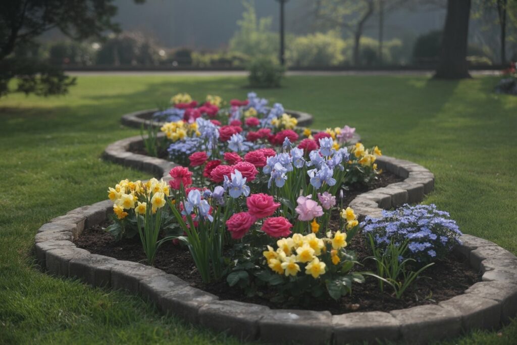 seasonal rotation flower bed