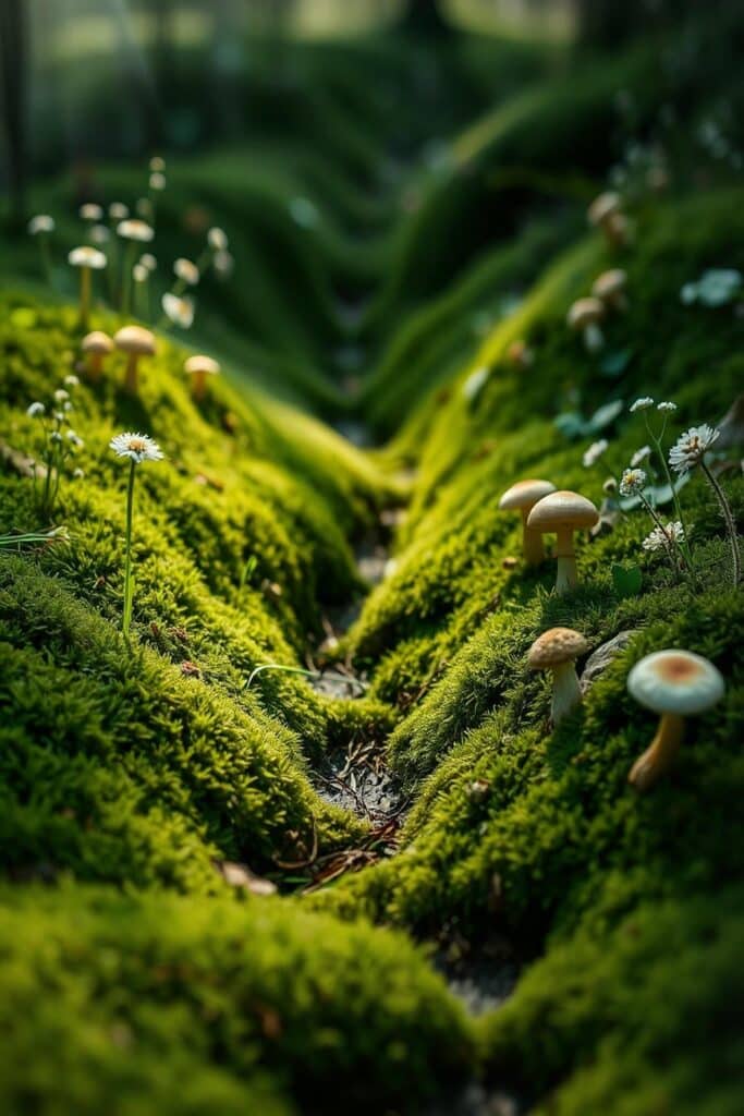 soft green trail moss
