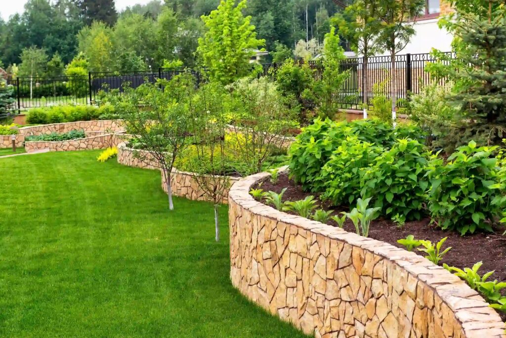 stone retaining wall