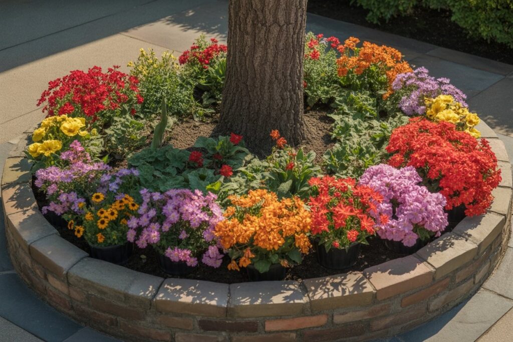 tree base flower bed