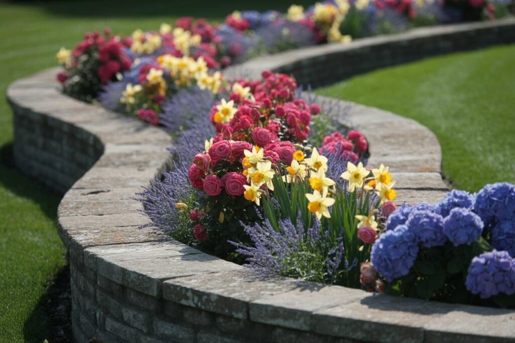 wavy flower bed