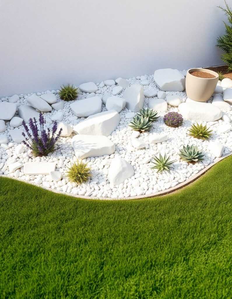white rock garden