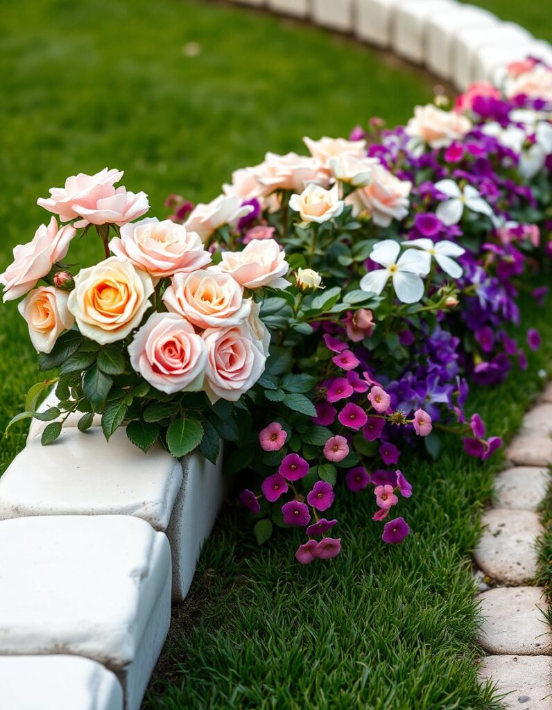 white stone borders