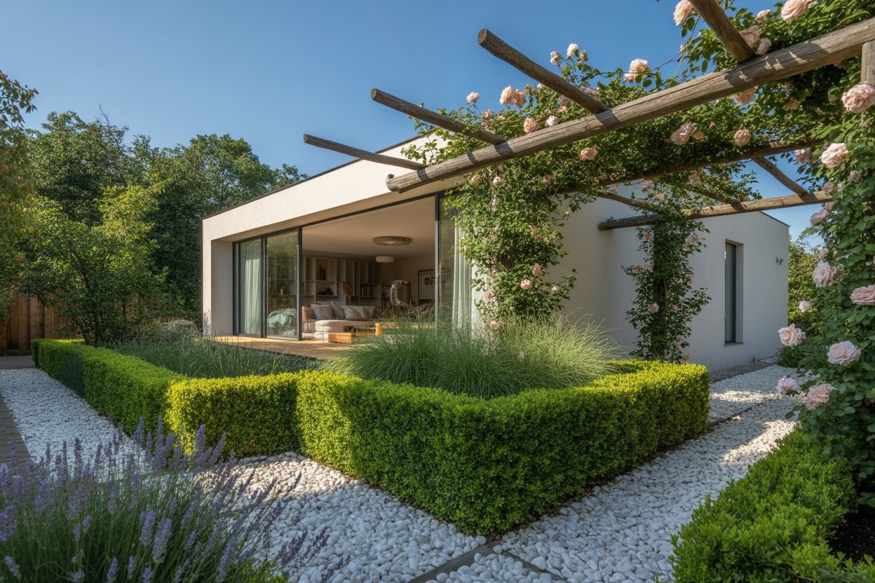 white stone landscaping ideas