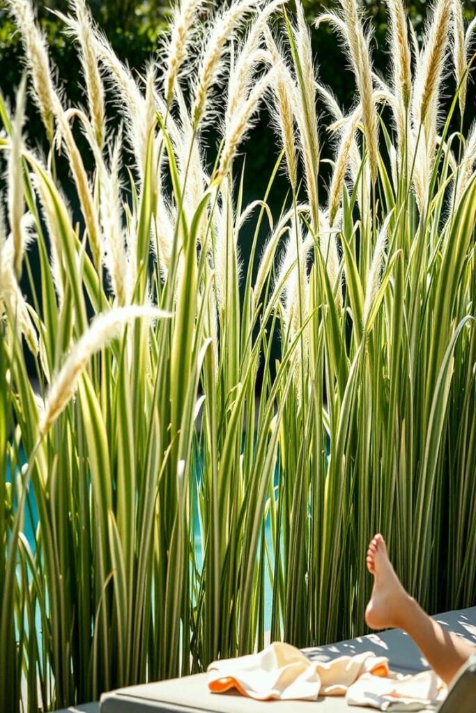 zebra grass for pool