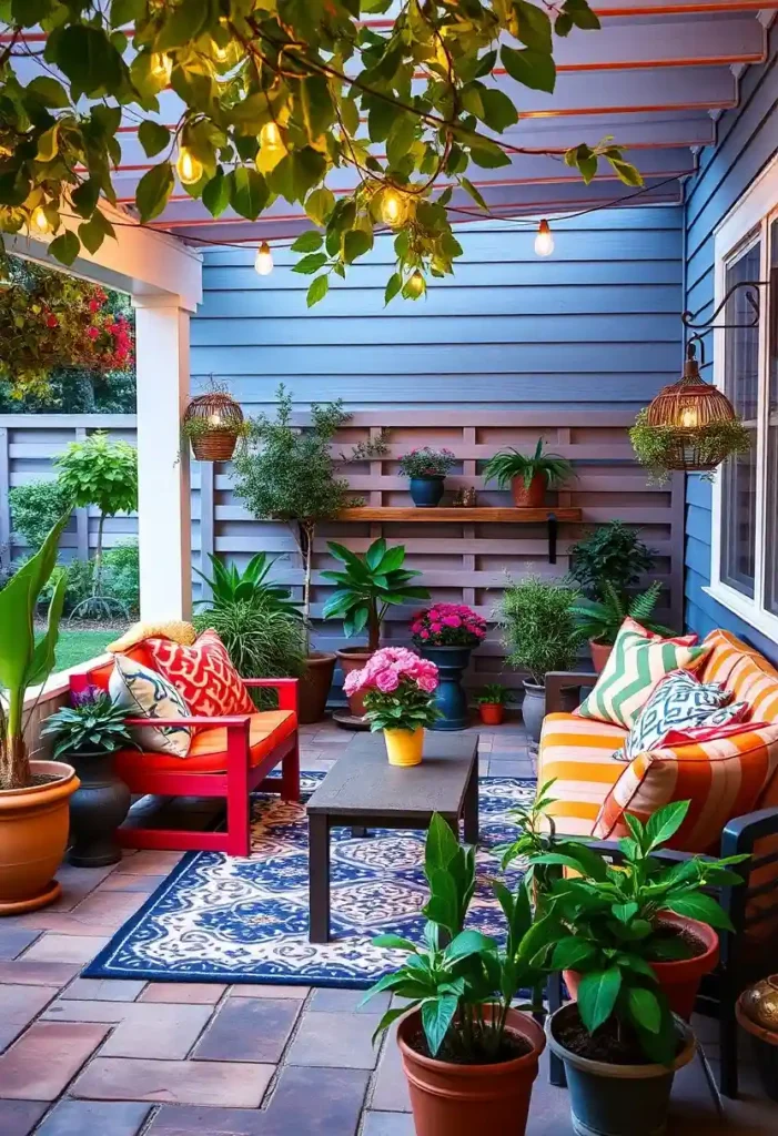 colorful patio