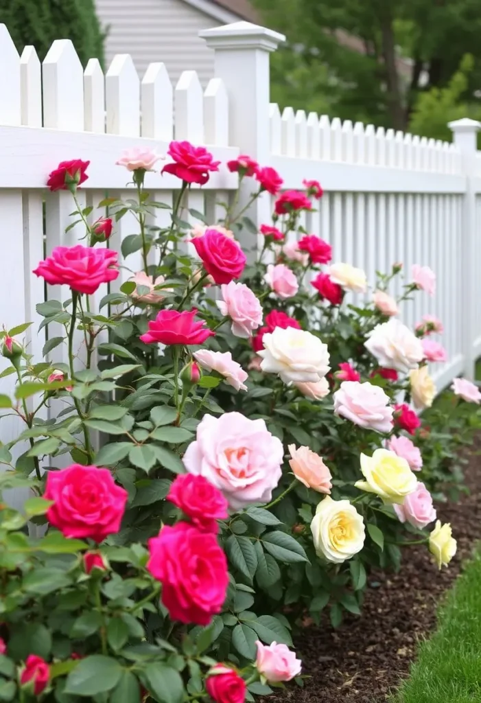 fence with roses