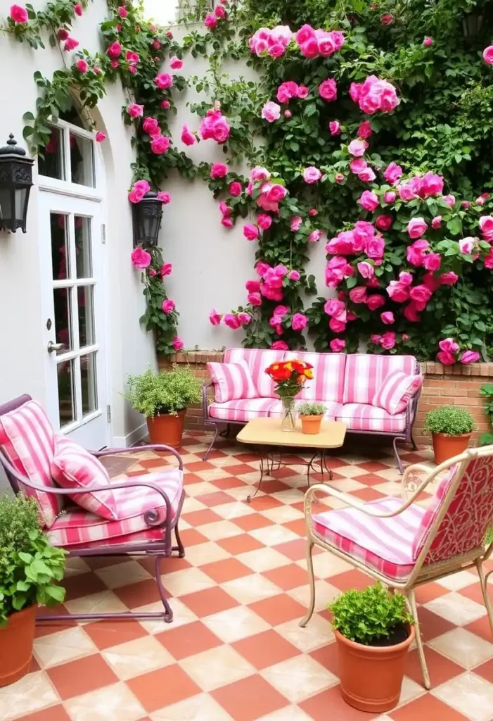 roses in patio