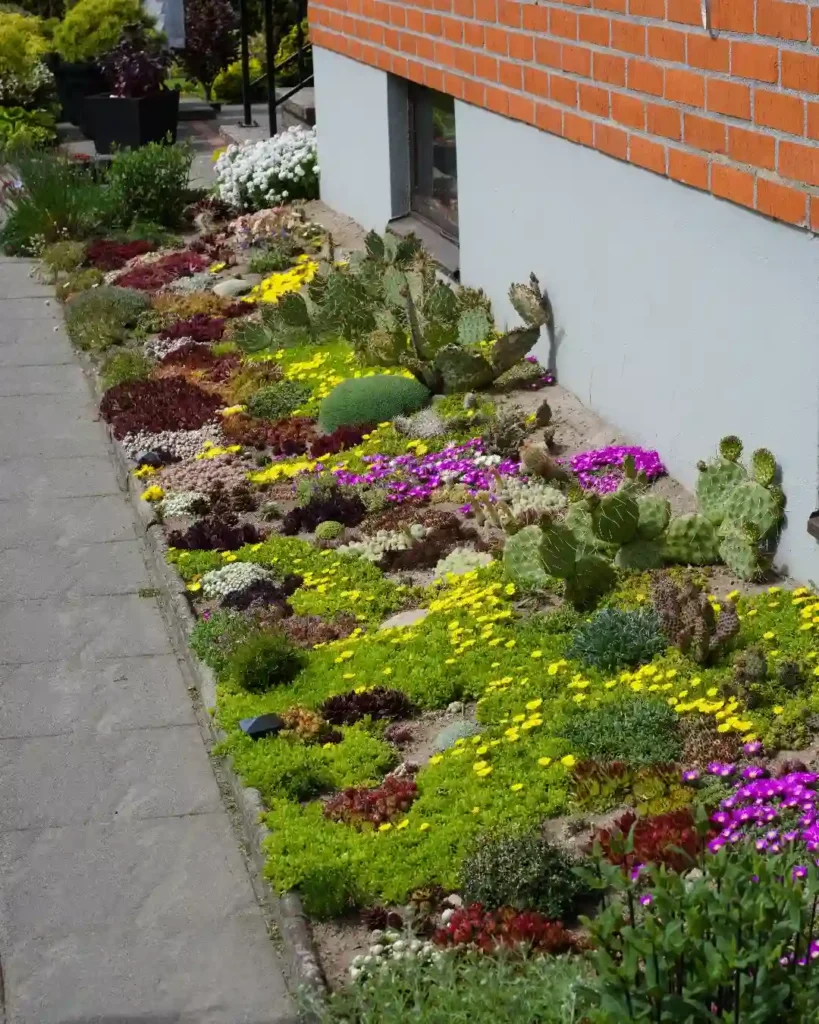side yard rock garden